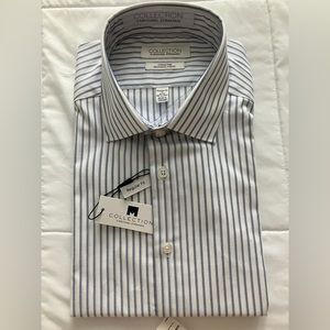 Men’s button-down dress shirt size 17 collar 32/33 sleeve regular fit.